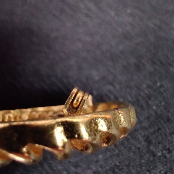 Vintage Gerrys Horseshoe Brooch Pin Faux Pearls Pink Rhinestones Chic Gold Tone - Picture 5 of 10